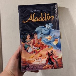 NWT Disney Parks Aladdin VHS Tape Clutch